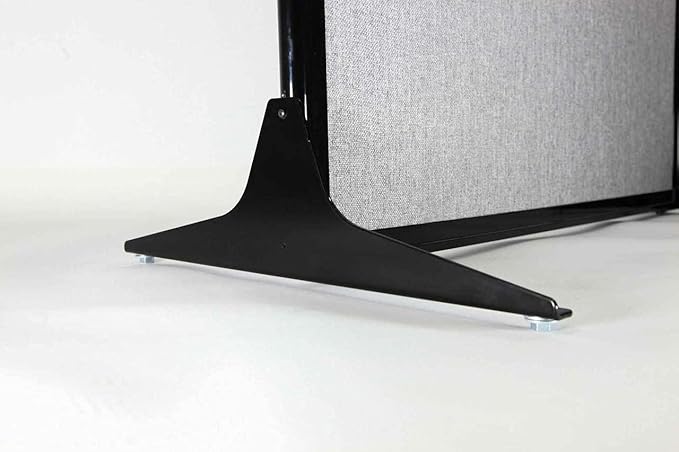 Versare Workstation Partition | Portable Wall Divider | Modern Office Cubicle | Free Standing Privacy Screen | Flexible Work Space | 66" x 70" Charcoal Gray Fabric Panels