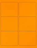 NextDayLabels - 8-1/2 x 11 Neon Color High Light Fluorescent Labels for Laser & Inkjet Printer (Orange Fluorescent, 4" x 3-1/3" - 6 Per Page | 300 Labels)
