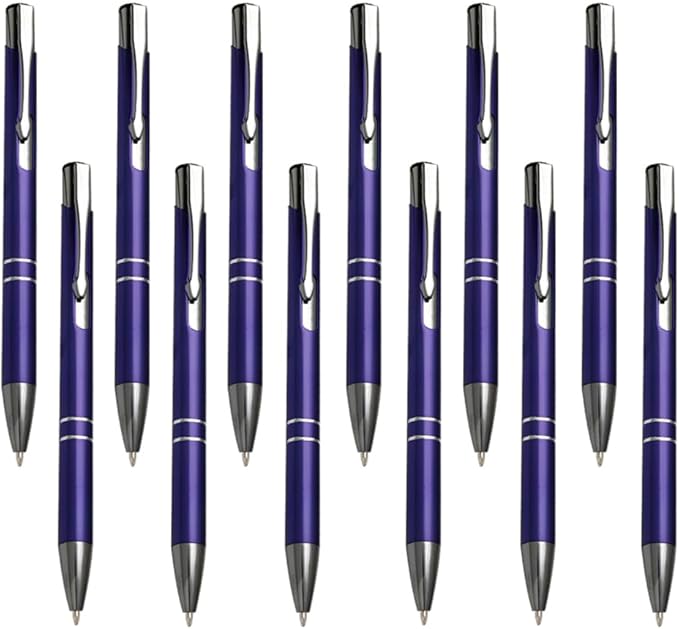 Yucold Customized ballpoint pens in bulk, personalized ballpoint pens with free engraving, for use in companies, enterprises, graduation anniversaries (Purple,260)