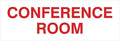 Signs ByLITA Basic Conference Room Sign (White/Red) - Small