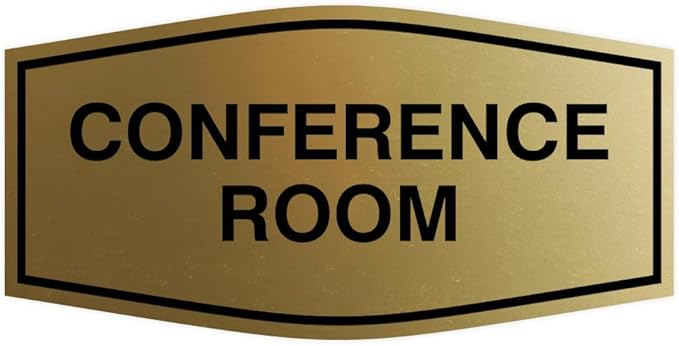 Fancy Conference Room Sign (Brushed Gold) - Small