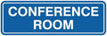 Standard Conference Room Sign - Blue - Small 1 Pack