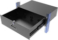 QiaoYoubang 3U Server Cabinet Case 19 Inch Rack Mount Lockable Drawer with Key, 12.6 Inch Depth (3U)