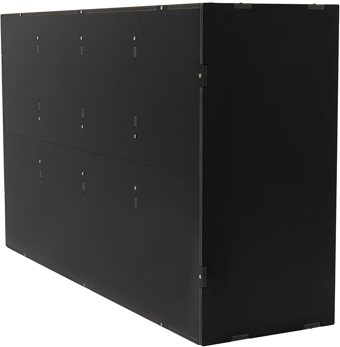 36 Slots Mail Sorters for Office, PVC Literature Organizer with Removable Shelves, Door-Less Mail Center Paper Storage Cabinet for Files Magazines Documents, 9.3 * 2.4in Each Slot (36 Slots - Black)