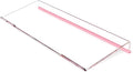 BEEGO Ergonomic Computer Keyboard Stand - Clear Acrylic Keyboard Riser Tilted Keyboard Holder Keyboard Tray with Lightpink Non-Slip Strip for Easy Typing at Home School Office Desk Accessories