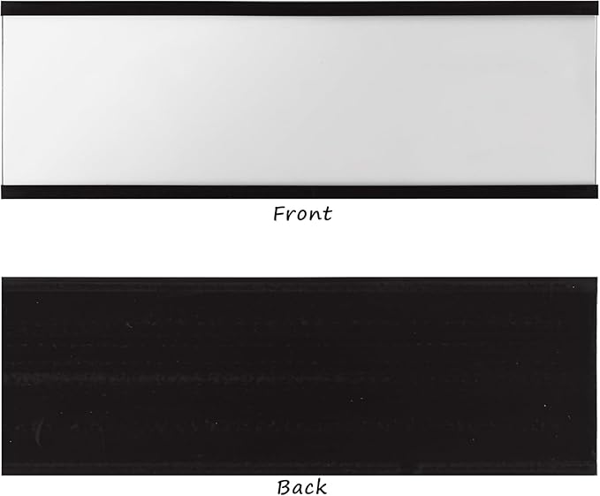 Realth C Channel Magnetic Label Holders 50 Pack 0.78" x 2" - Magnetic Name Tags for Lockers,Shelving, Bins, Library, Supermarket