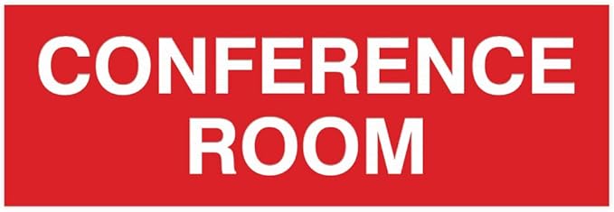 Signs ByLITA Basic Conference Room Sign (Red) - Medium