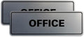 Signs ByLITA Standard Office Sign - Professional Business Signage - Easy to Install (Brushed Silver) - Medium 2 Pack