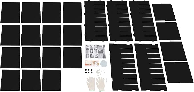 36 Slots Mail Sorters for Office, PVC Literature Organizer with Removable Shelves, Door-Less Mail Center Paper Storage Cabinet for Files Magazines Documents, 9.3 * 2.4in Each Slot (36 Slots - Black)
