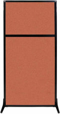 Versare Workstation Partition | Portable Wall Divider | Modern Office Cubicle | Free Standing Privacy Screen | Flexible Work Space | 33" x 70" Papaya Fabric Panels