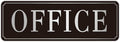The Office Door Sign for Home and Business，Self-Adhesive Waterproof and Fade-Resistant Modern Brushed Silver Office Sign Sticker for House，Business，Door, Window（Silver）