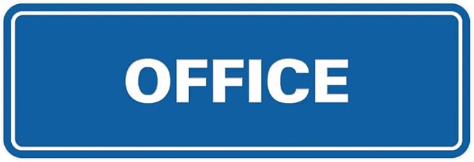 Signs ByLITA Standard Office Sign - Professional Business Signage - Easy to Install (Blue) - Large 1 Pack