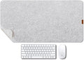 Bright Stone Felt Desk Mat,Non-Slip Mouse Pad, 31.5"x15.7" Office Supplies Desk Protector, Desk Accessories for Home and Office (Light Gray)