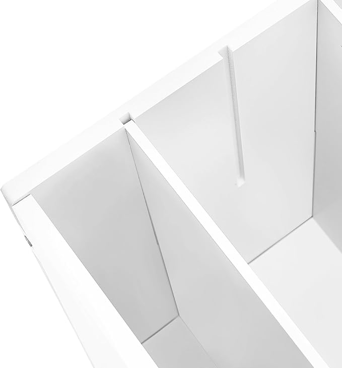 SNWJIAYIN 2Pcs 10 Slot Paper Storage Cabinets, Desktop File Organizer with Adjustable Shelves, Vertical Literature Sorter for Office Home Classroom (White)