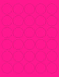 NextDayLabels - 8-1/2 x 11" Neon Color High Light Fluorescent Labels for Laser & Inkjet Printer (Pink Fluorescent, 1.5" Round - 30 Per Page | 750 Labels)