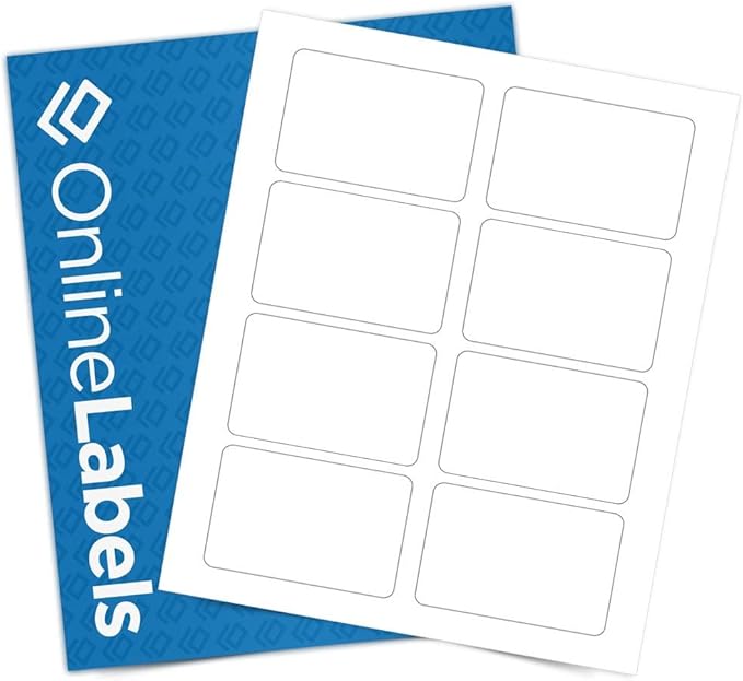 Printable Name Tags - 2-1/3 x 3-3/8 - Pack of 80, 10 Sheets - Inkjet or Laser Printer - Online Labels