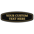 Custom Wall or Door Sign, Personalized Round Plaque Engraved Message for Bussiness, Property and Home Indoor/Outdoor, 3x9 Inches, Made in USA by Sigo Signs