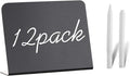 12 Pack Mini Chalkboard Signs - 4"x3" for Food, Party, Buffet, Wedding & Bakery