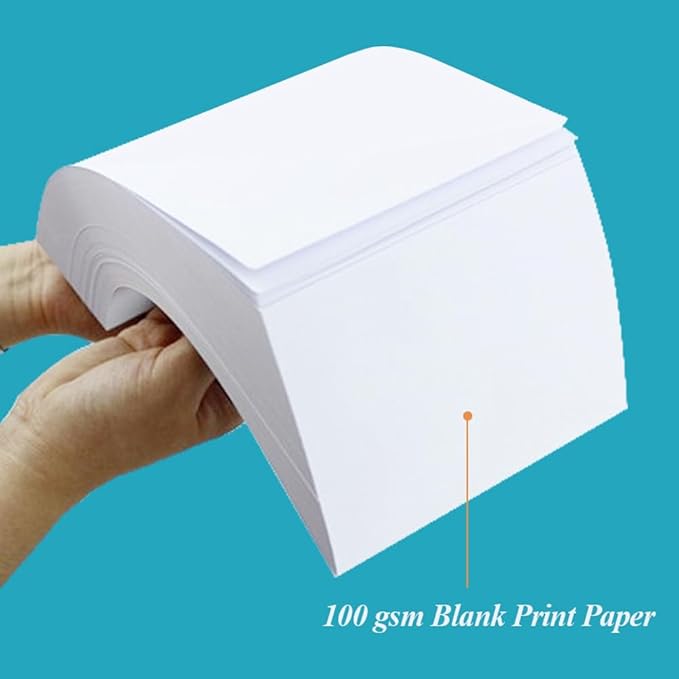 8.5" x 14" Blank Print Paper - 50Sheets/100Pages Blank Loose-Leaf Papers, Legal Size Printing in Office/Home/School, 100gsm Blank Paper