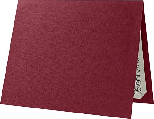 LUXPaper 9.5" x 12" Certificate Holders | Burgundy Linen | 100lb. Cover | 100 Qty