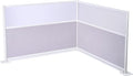 VEVOR Office Divider Privacy Partitions, 2-Pack, 72" x 48" Room Divider Walls, PET Workstation Cubicle Partition with Frosted Acrylic Windows, Freestanding Privacy Panels for Office Library School