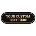 Custom Wall or Door Sign, Personalized Buble Plaque Engraved Message For Bussiness, Property And Home Indoor/Outdoor, 3x9 Inches, Made in USA by Sigo Signs