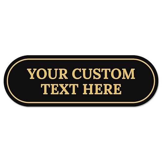 Custom Wall or Door Sign, Personalized Buble Plaque Engraved Message For Bussiness, Property And Home Indoor/Outdoor, 4x12 Inches, Made in USA by Sigo Signs