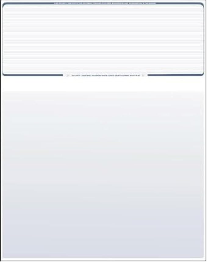 Compuchecks Check on Top Blank Check Paper - 2500 Pack, Quick-Books & Laser Printer Compatible - Security Business Checks with Voucher - 8.5" x 11" Steel Blue Pinstripe