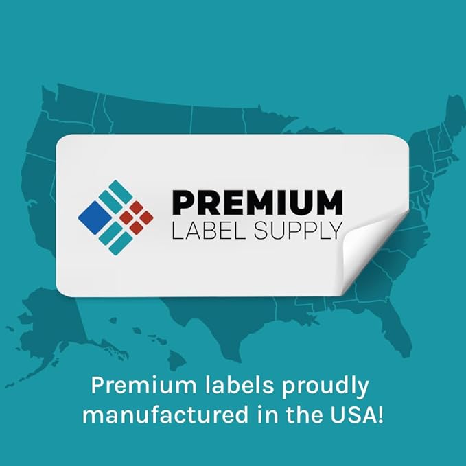 Premium Label Supply Glossy Clear File Folder Labels – 3.4375" x 0.6667" – Laser/Inkjet Compatible – (30 per Sheet), 25 Sheets – 750 Total Adhesive Labels