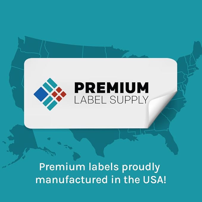 Premium Label Supply Waterproof Matte White Sticker Labels – 4" x 3.33" – Inkjet Printers Only – (6 per Sheet), 1000 Sheets - 6,000 Total Adhesive Labels