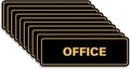 Signs ByLITA Standard Office Sign - Professional Business Signage - Easy to Install (Black/Gold) - Small 10 Pack