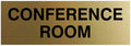 Signs ByLITA Basic Conference Room Sign (Brushed Gold) - Medium