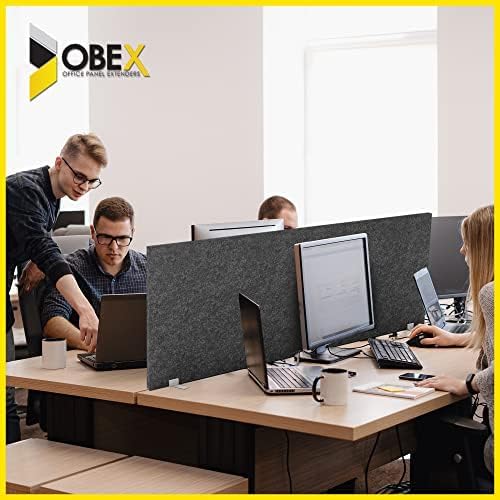 OBEX Free Standing Desk PET Privacy Screen, Table Top Home & Office Furniture Partitions and Dividers, Portable Workstation Freestanding Panels, 18" x 24" Sand