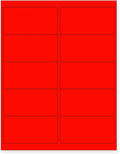 NextDayLabels - 8-1/2 x 11" Neon Color High Light Fluorescent Labels for Laser & Inkjet Printer (RED Fluorescent, 4 x 2" - 10 Per Page | 1000 Labels)