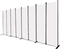 MAYOLIAH 8-Panel White Room Divider 6ft Tall Folding Privacy Screen Portable Office Partition Indoor Wall Separator 160" W X 72" H