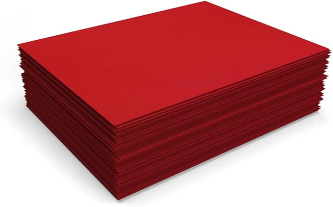 LUXPaper 8.5" x 11" Paper | Letter Size | Ruby Red | 80lb. Text | 50 Qty