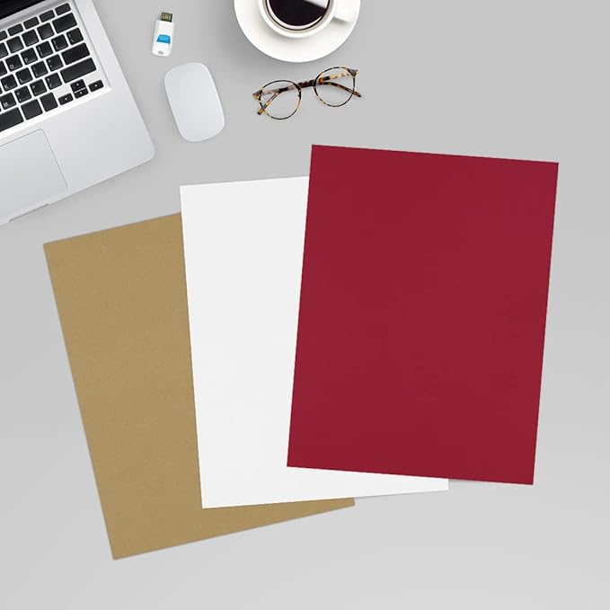 LUXPaper 8.5" x 11" Paper | Letter Size | Garnet Red | 80lb. Text | 50 Qty