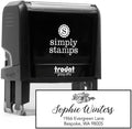 Custom Floral Address Stamp | Choose from 12 Designs | Multiple Ink Color Options | Envelope Return Address Stamp for Couple or Family (Design 6, Medium)