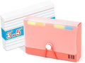 H4D 3x5 Index Card Case with 100 Heavyweight Ruled Index Cards and Dividers, Red