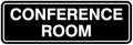 Standard Conference Room Sign - Black - Small 5 Pack