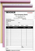 Personalized Invoice Book Custom 2 Part/3 Part Receipt Book Quote Estimate Order Forms Carbonless Form with Your Company Name Logo Address,2-10 Books (Style 17)