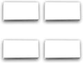 OQUYDEA 40-Pack Dry Erase Magnetic Labels - Waterproof, Eco-Friendly, Reusable Magnetic Name Tags for Classroom, Office, Cabinet, Whiteboard, Fridge & More (White, 2x4 Inches)…