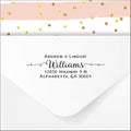 PrettySweetParty Self Inking Return Address Stamp - Custom 4 Line Personalized Address Stamp for Envelopes, Wedding Invitations, Business, Mailing Labels (Williams Curly Tails)