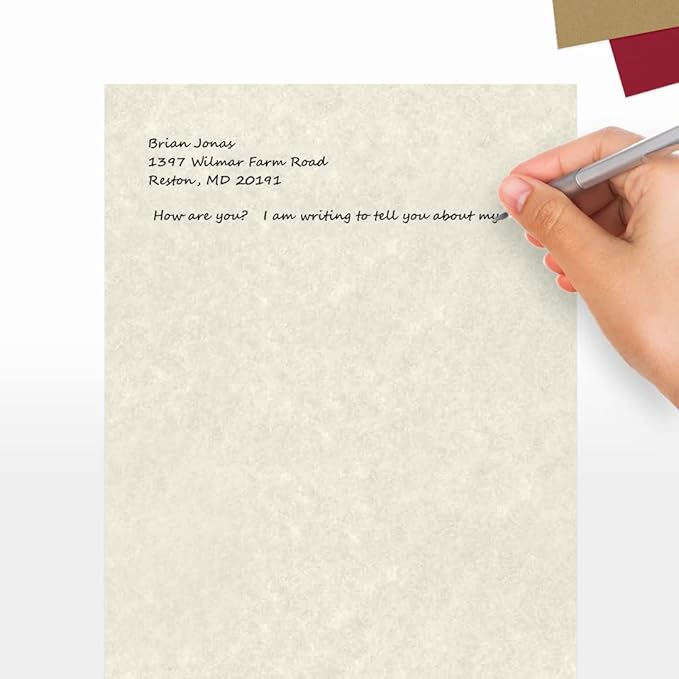 LUXPaper 8.5" x 11" Paper | Letter Size | Cream Parchment | 60lb. Text | 500 Qty