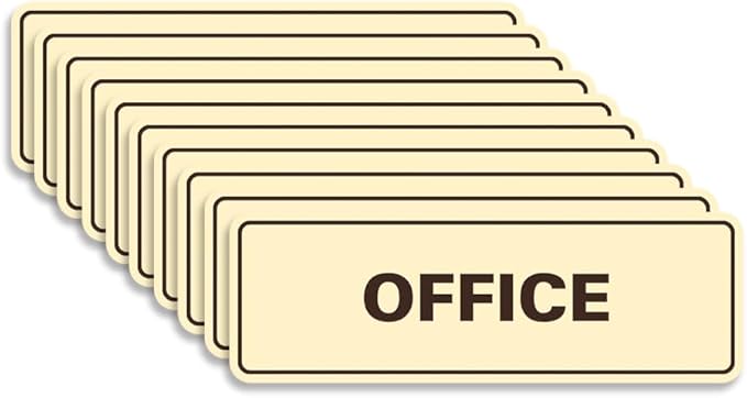 Signs ByLITA Standard Office Sign - Professional Business Signage - Easy to Install (Ivory/Dark Brown) - Medium 10 Pack