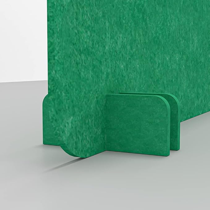 Escape 12" Freestanding Desk Divider | Eco-Friendly Acoustic Privacy Screen | Noise Reducing Desk Partition | 59" Wide | Blue