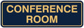 Standard Conference Room Sign - Blue/Gold - Large 10 Pack