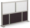 NBF Office Partitions - Cubicle Privacy Panel Wall Divider - Modern Room Separator with Quick Assembly - Indoor Laminate Free Standing Portable Room Divider Panel - 52" H x 73" W (Espresso)