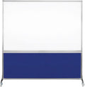 DivideWrite Mobile Whiteboard | Double Sided Dry Erase Board | Portable Office Cubicle Partition | Display for Classrooms, Conference Rooms, Meeting Areas and More | Royal Blue 6' Wide X 6' Tall