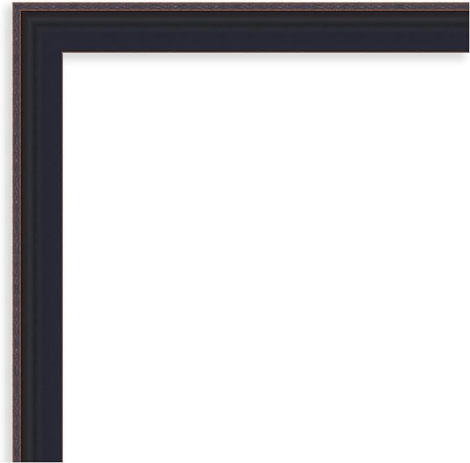 Amanti Art Black Framed Magnetic Board 15x27 Small Vision Board for use with Magnets, 100% Metal Sheet to Display Items as Office Decor or for Home Organization in mudroom, Kitchen or Kids Room
